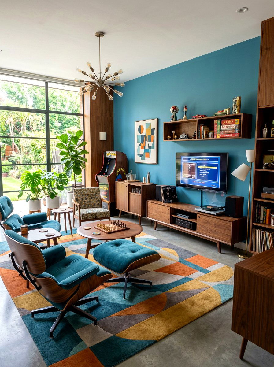 Mid Century Modern Game Room - 30 game room ideas