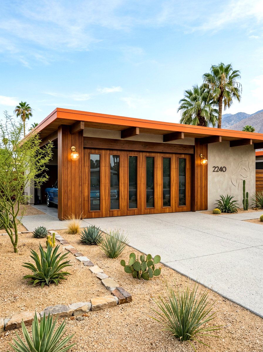 Mid Century Modern Garage - 30 garage facade ideas