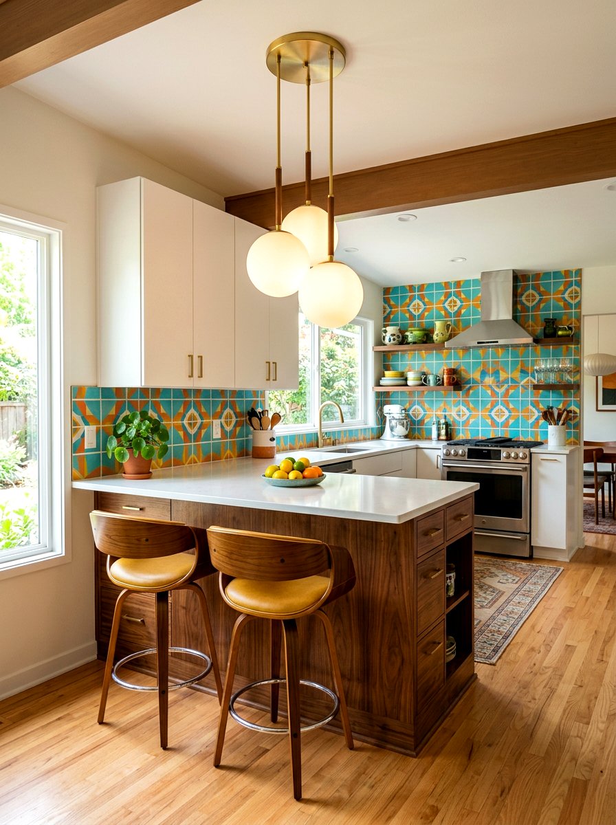 Mid Century Modern Globe Light - 30 kitchen lighting ideas