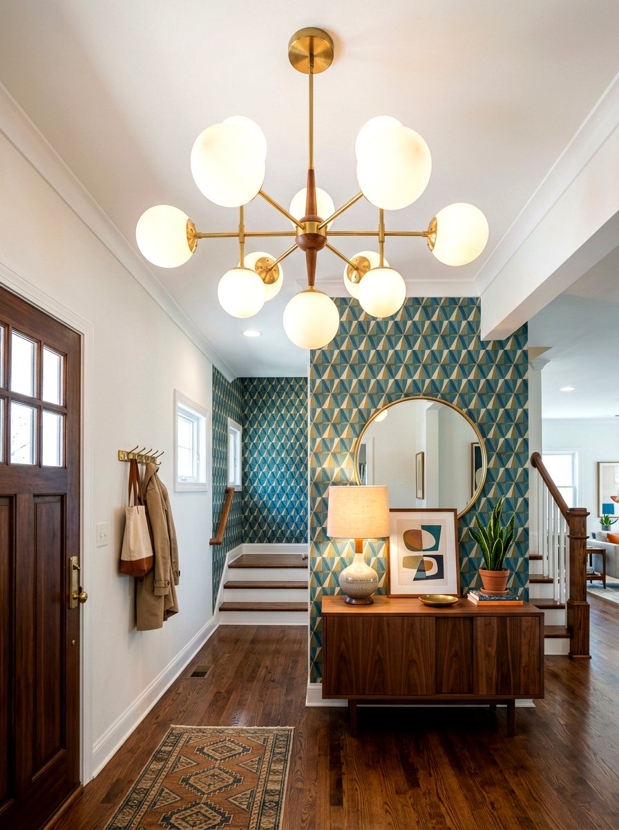 Mid Century Modern Globe - 30 foyer chandelier ideas