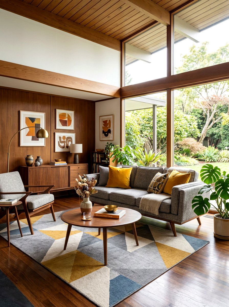 Mid Century Modern Gray Living Room - 30 gray living room ideas