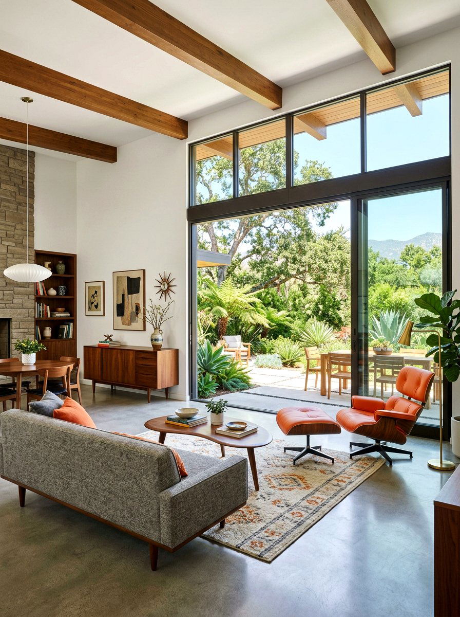 Mid Century Modern Great Room - 30 great room ideas