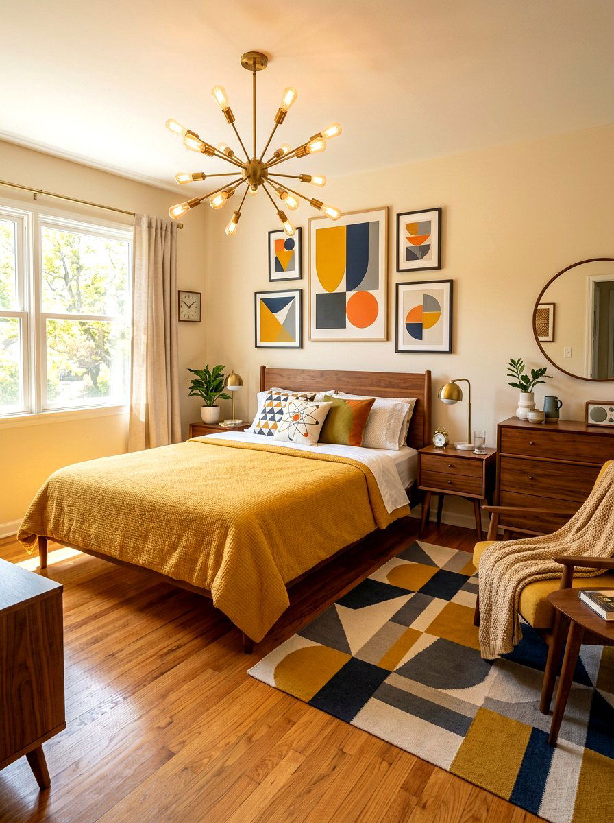 Mid Century Modern Guest Room - 30 spare bedroom ideas