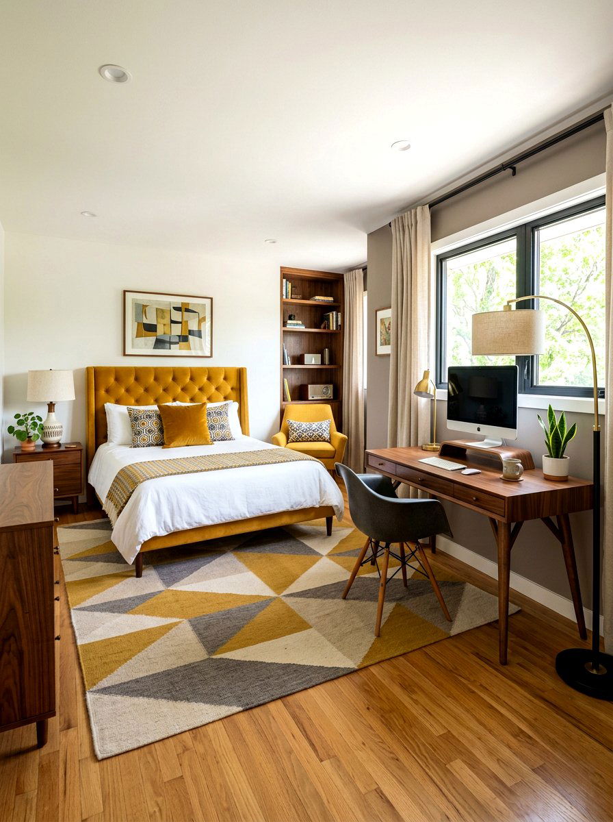 Mid Century Modern Guest Room Office - 30 guest room office ideas