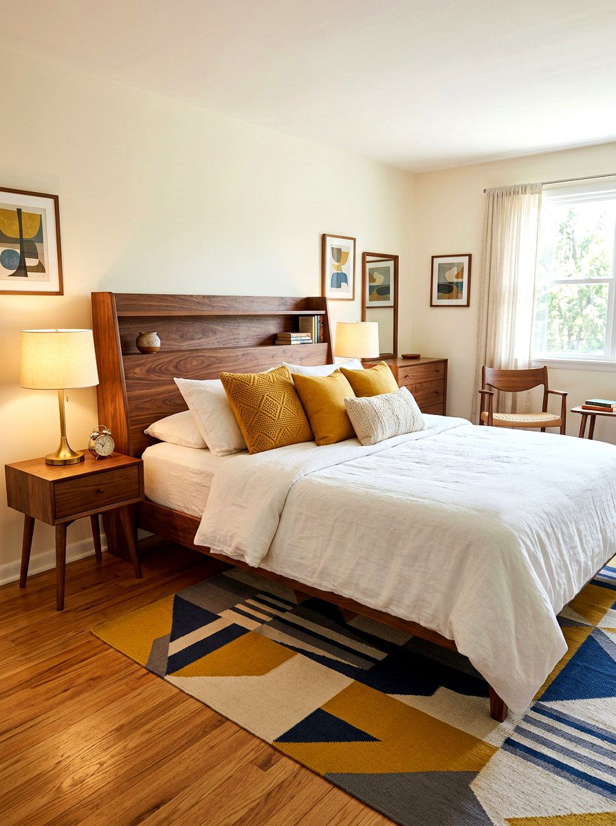 Mid Century Modern Headboard - 30 elevated bed styling bedroom ideas