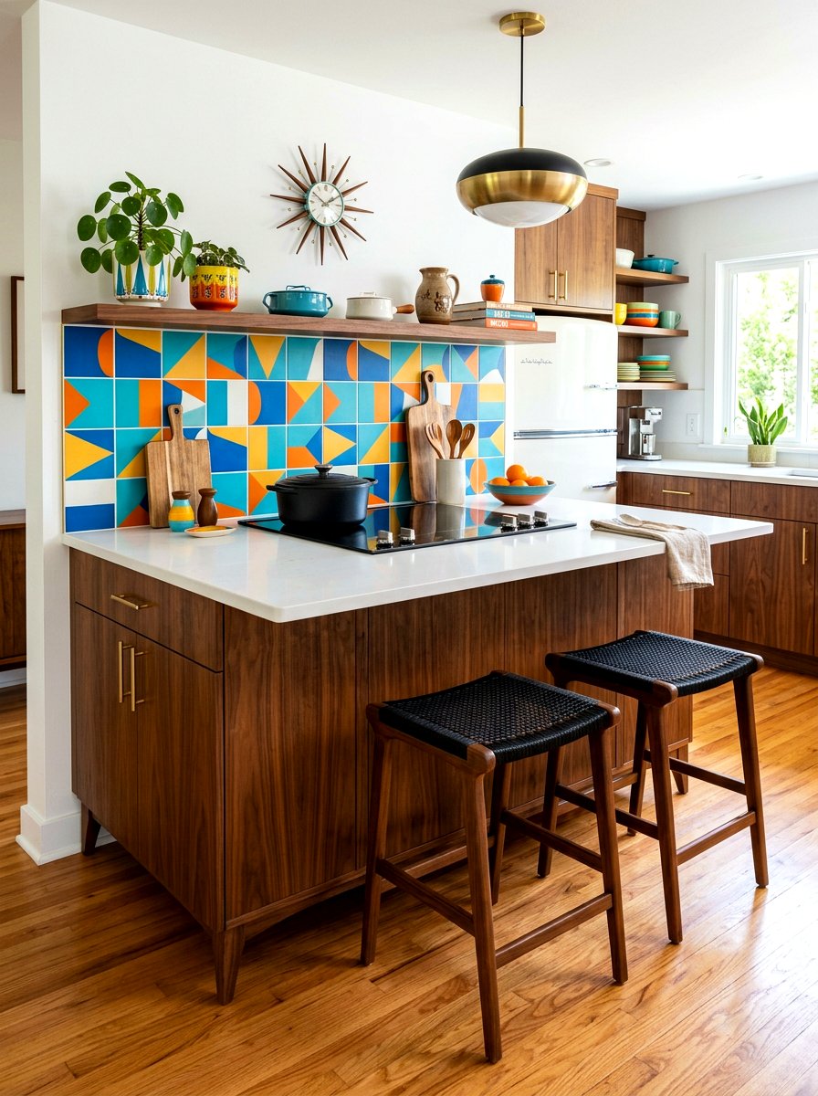 Mid Century Modern Island With Range - 30 kitchen island with cooktop ideas