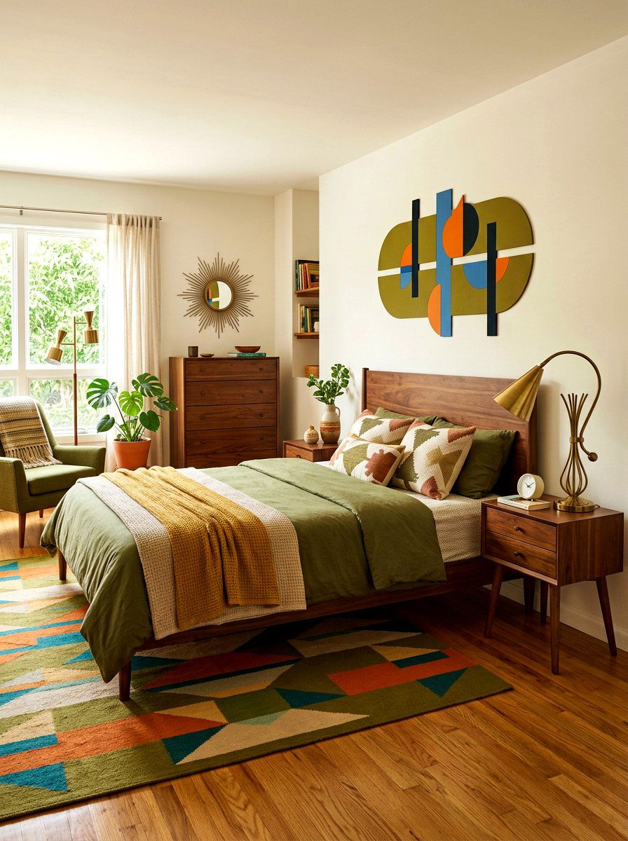Mid Century Modern Lamp - 30 bedside lighting ideas