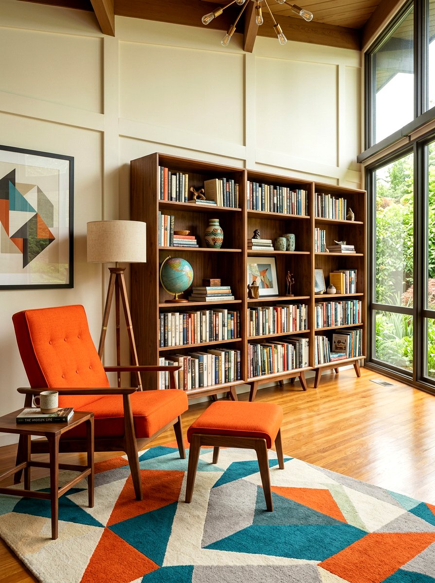 Mid Century Modern Library - 30 reading room ideas