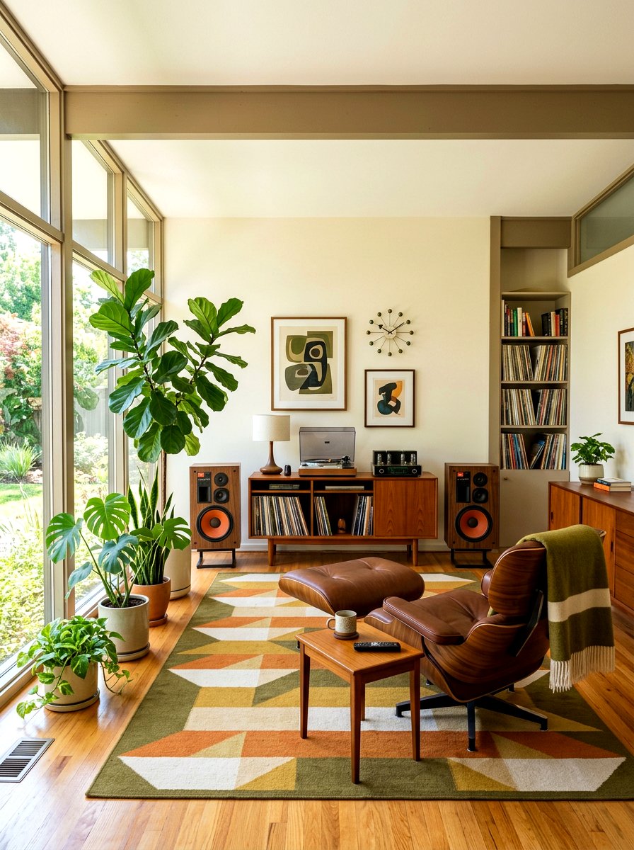 Mid Century Modern Listening Room - 30 listening lounge ideas