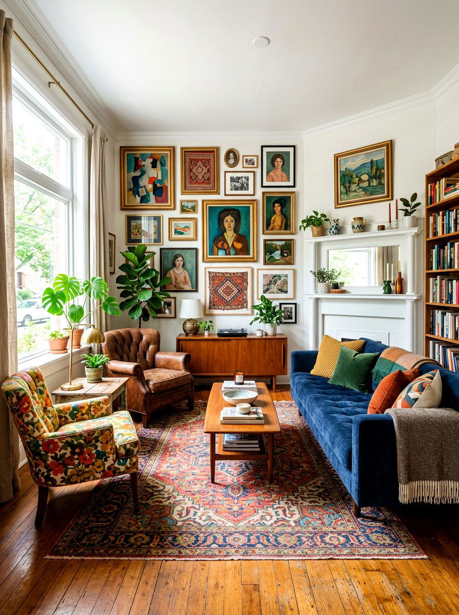 Mid Century Modern Living Area - 30 Pinterest room makeover ideas