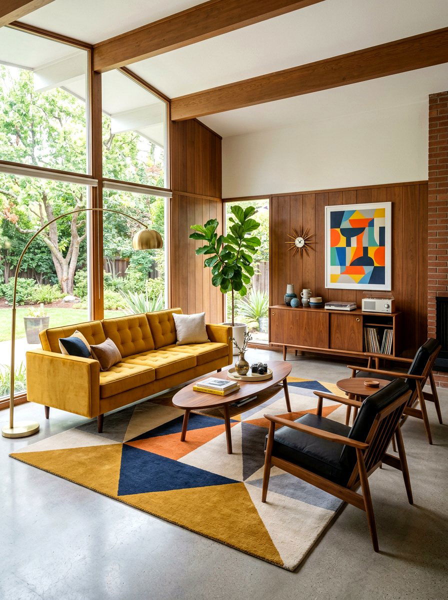 Mid Century Modern Living Room - 30 cozy family room ideas