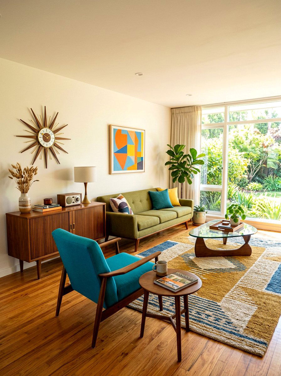 Mid Century Modern Living Room - 30 L shaped living room ideas