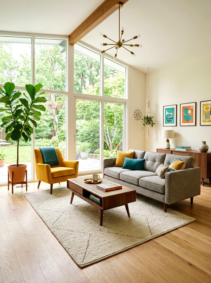 Mid Century Modern Living Room - 30 retro home decor ideas