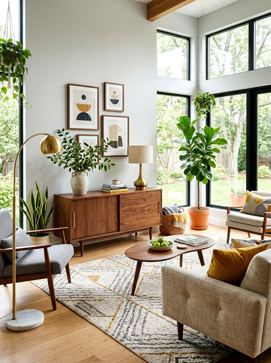 Mid Century Modern Living Room - 30 secondhand decor ideas