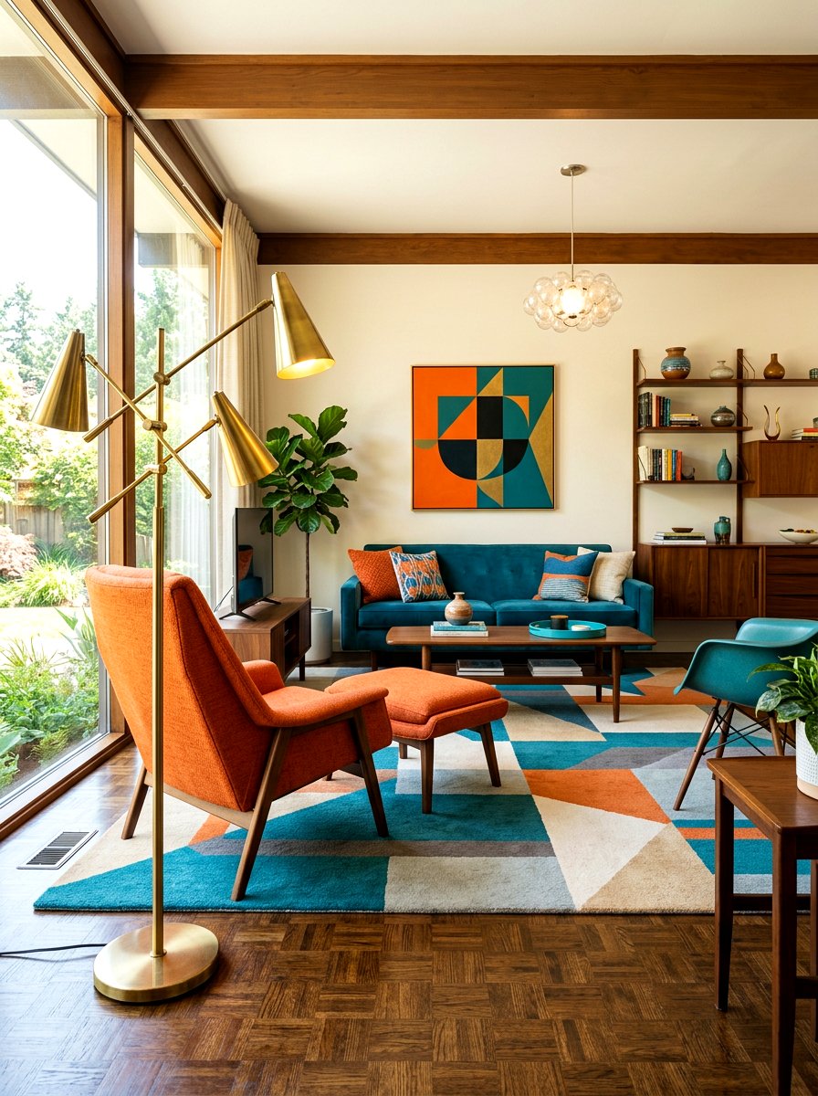 Mid Century Modern Living Room Lighting - 30 layered lamp living room ideas