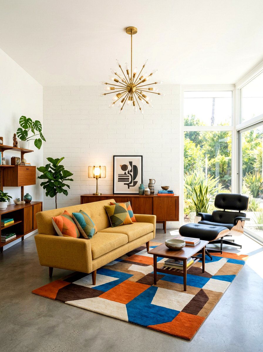 Mid Century Modern Lounge - 30 home and garden makeover ideas