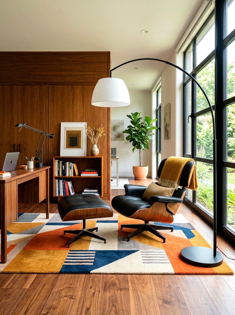 Mid Century Modern Lounge - 30 office reading corner ideas