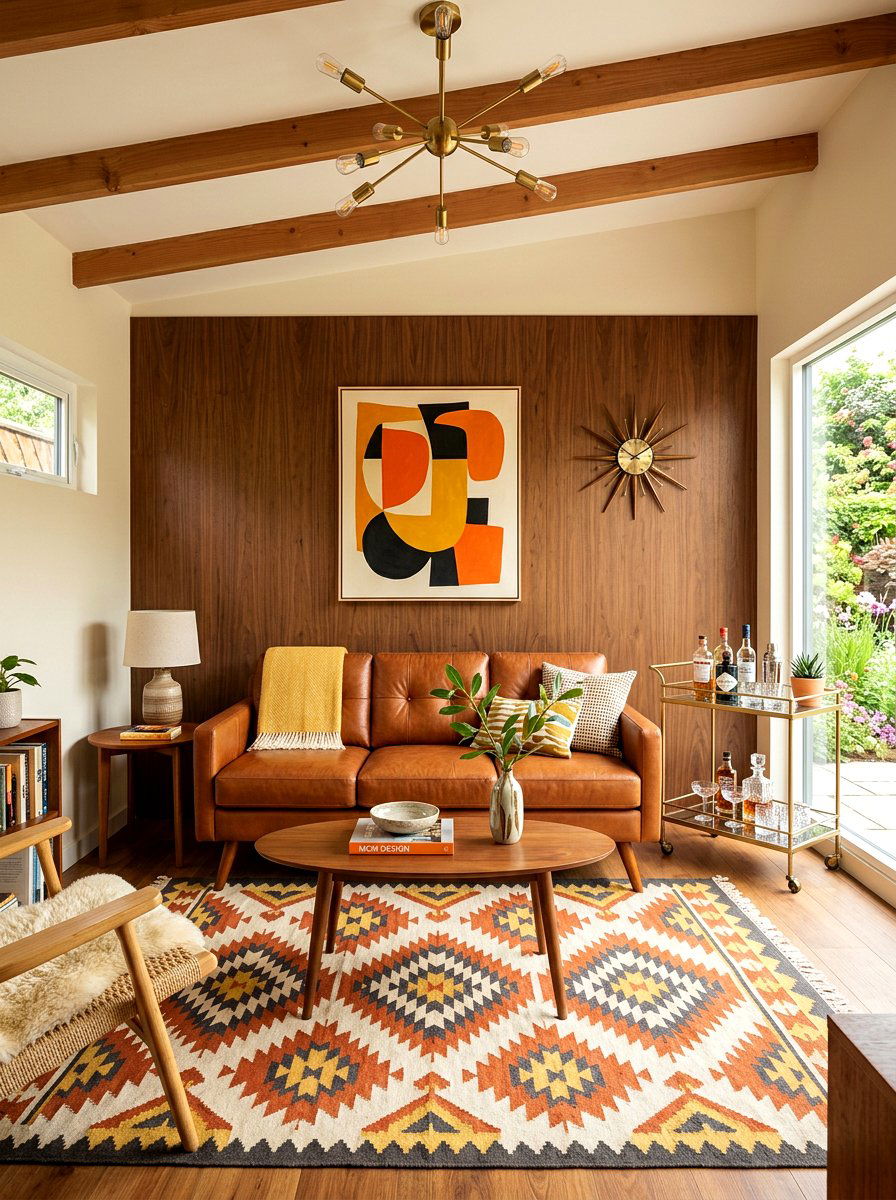 Mid Century Modern Lounge - 30 she shed interior ideas