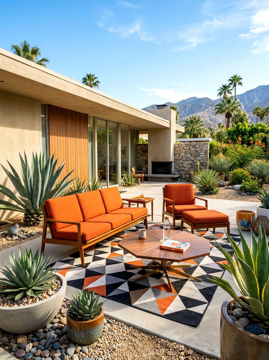 Mid Century Modern Lounge - 30 luxury patio lounge ideas