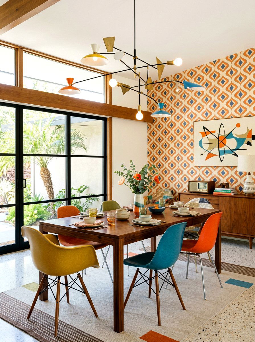 Mid Century Modern Mobile - 30 dining room lighting ideas