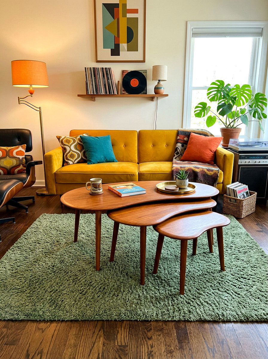 Mid Century Modern Nesting Coffee Table - 30 nesting coffee table ideas