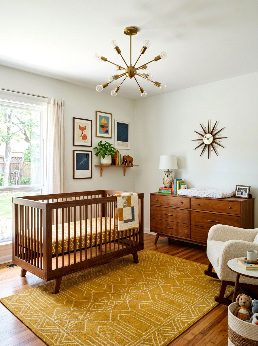 Mid Century Modern Nursery - 30 boutique nursery decor ideas