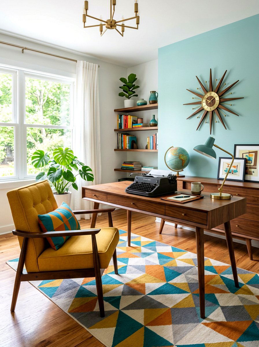 Mid Century Modern Office - 30 writing room ideas