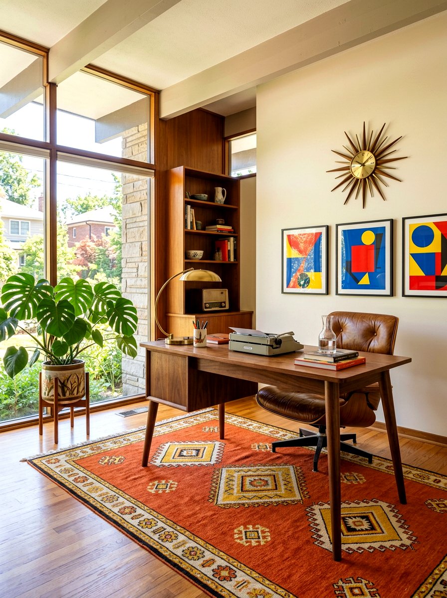 Mid Century Modern Office - 30 Pinterest home office ideas