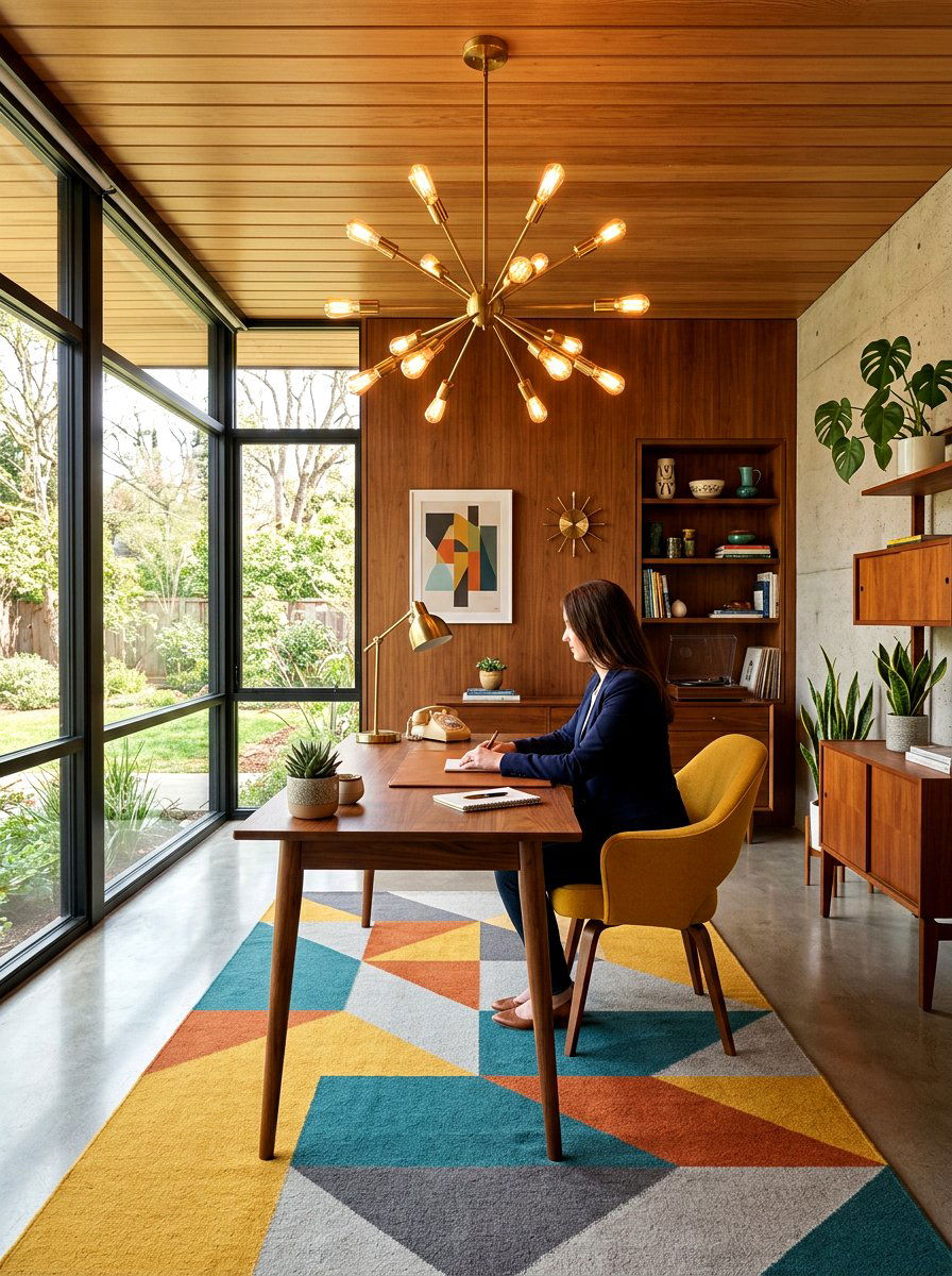 Mid Century Modern Office - 30 home office decor ideas