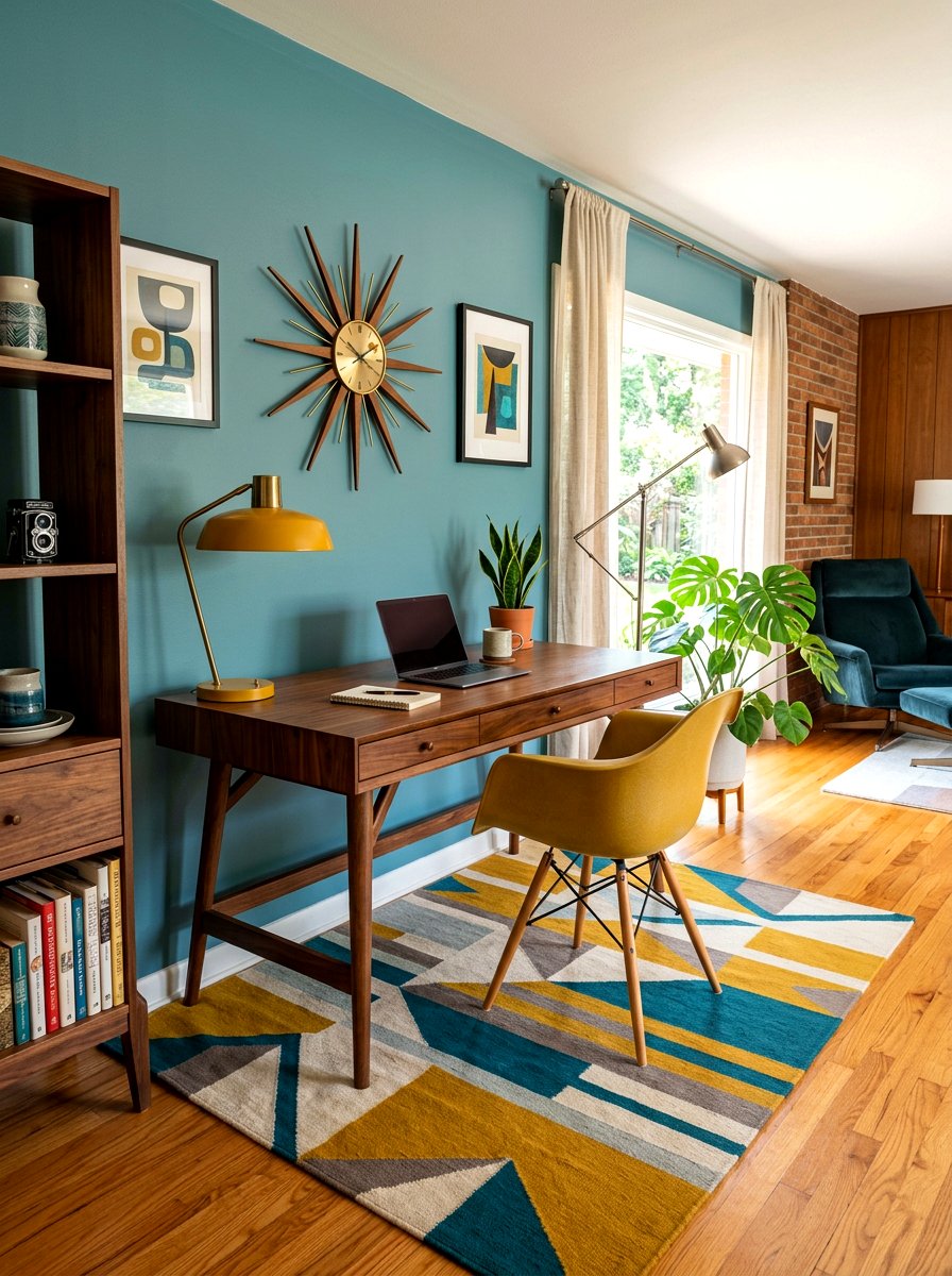Mid Century Modern Office - 30 study room ideas