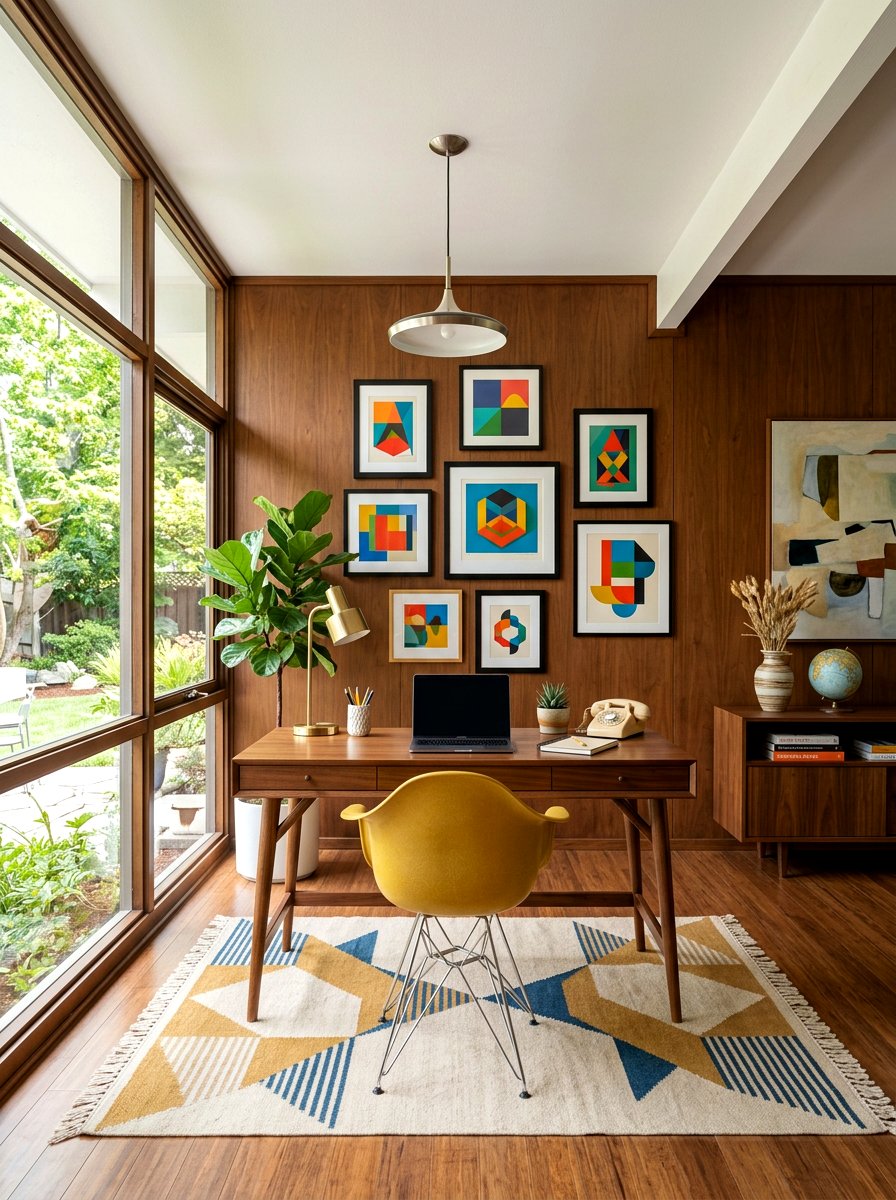 Mid Century Modern Office - 30 author office ideas
