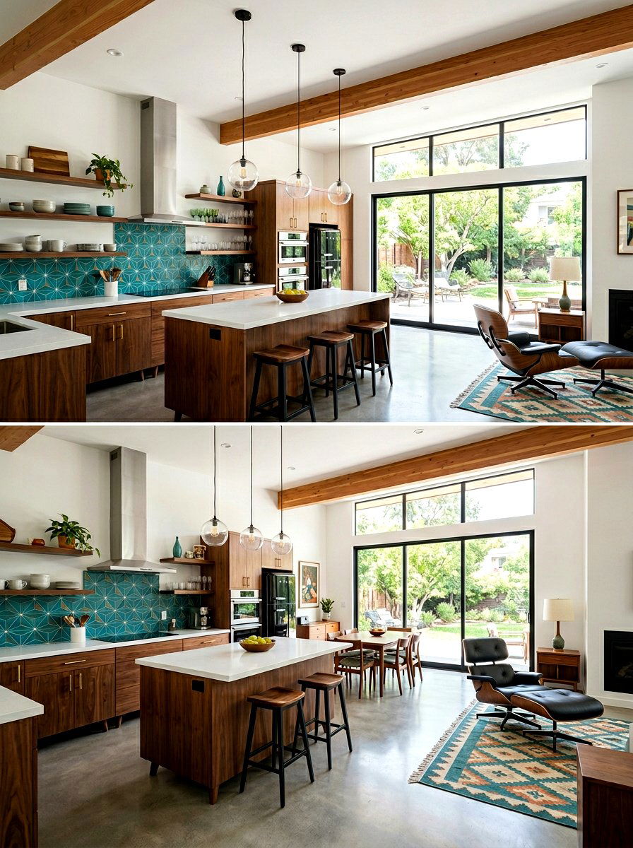 Mid Century Modern Open Kitchen - 30 open kitchen ideas