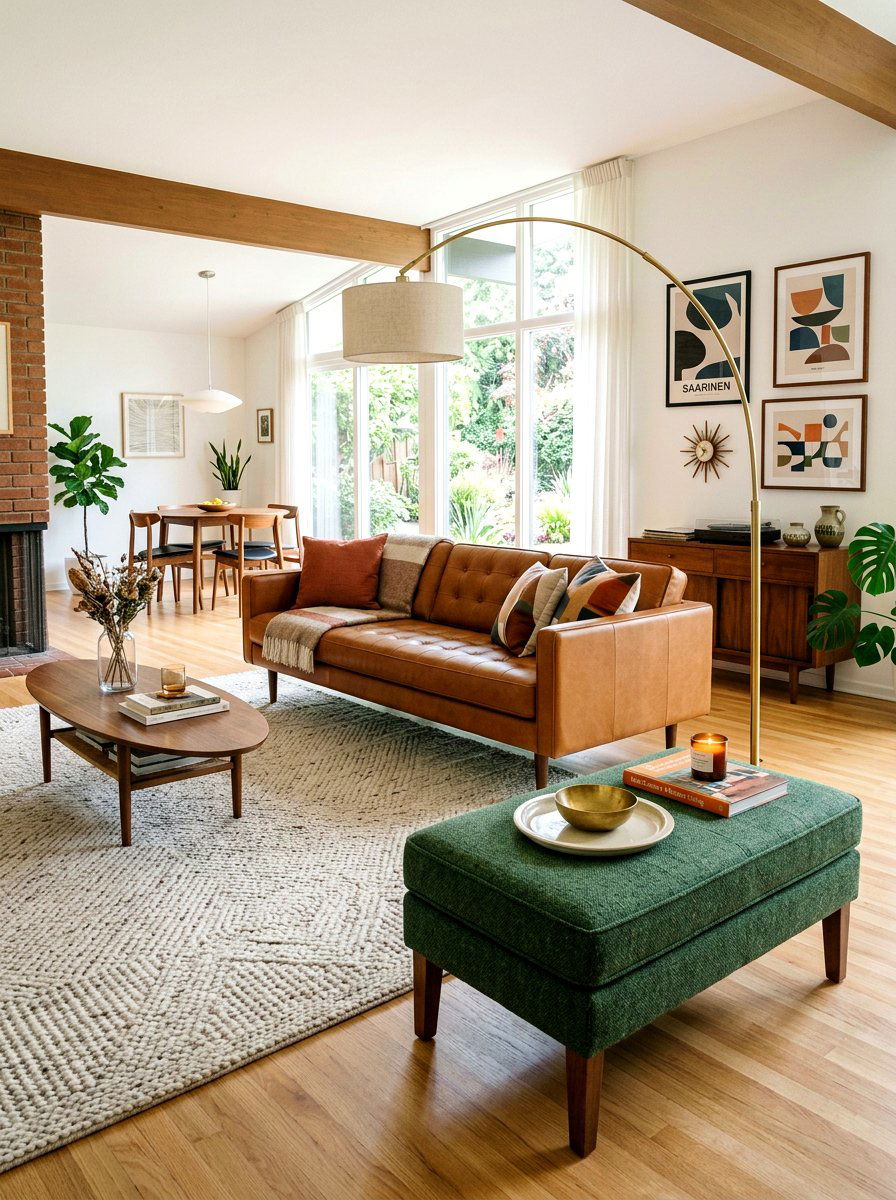 Mid Century Modern Ottoman - 30 ottoman coffee table ideas