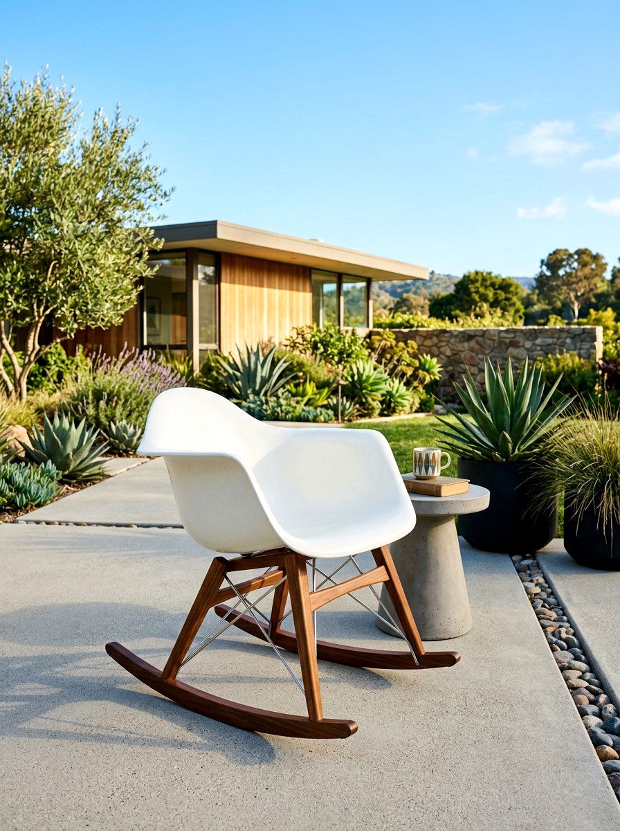 Mid Century Modern Outdoor Rocker - 30 porch rocking chair ideas