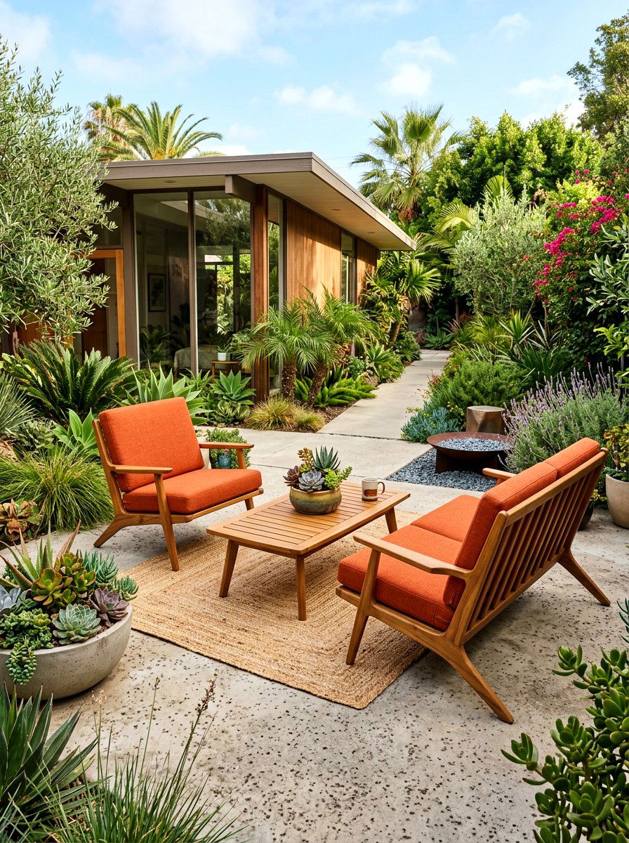 Mid Century Modern Outdoor Set - 30 outdoor furniture ideas