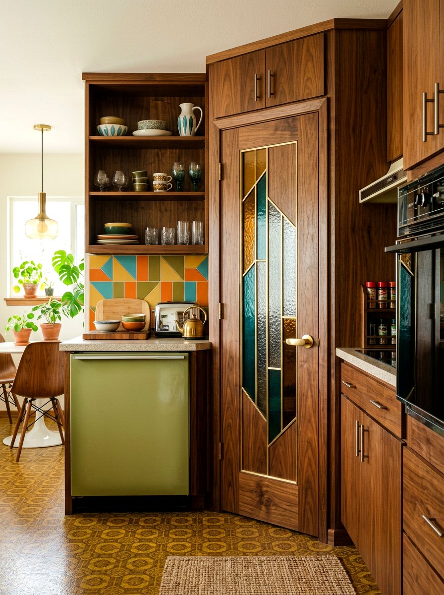Mid Century Modern Pantry Door - 30 pantry door ideas