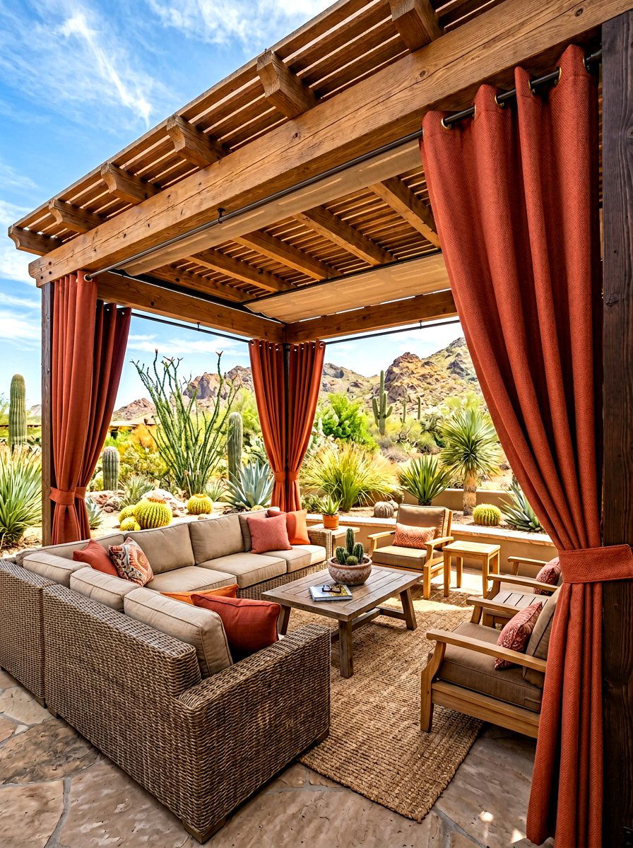 Mid Century Modern Pergola - 30 patio pergola dining ideas