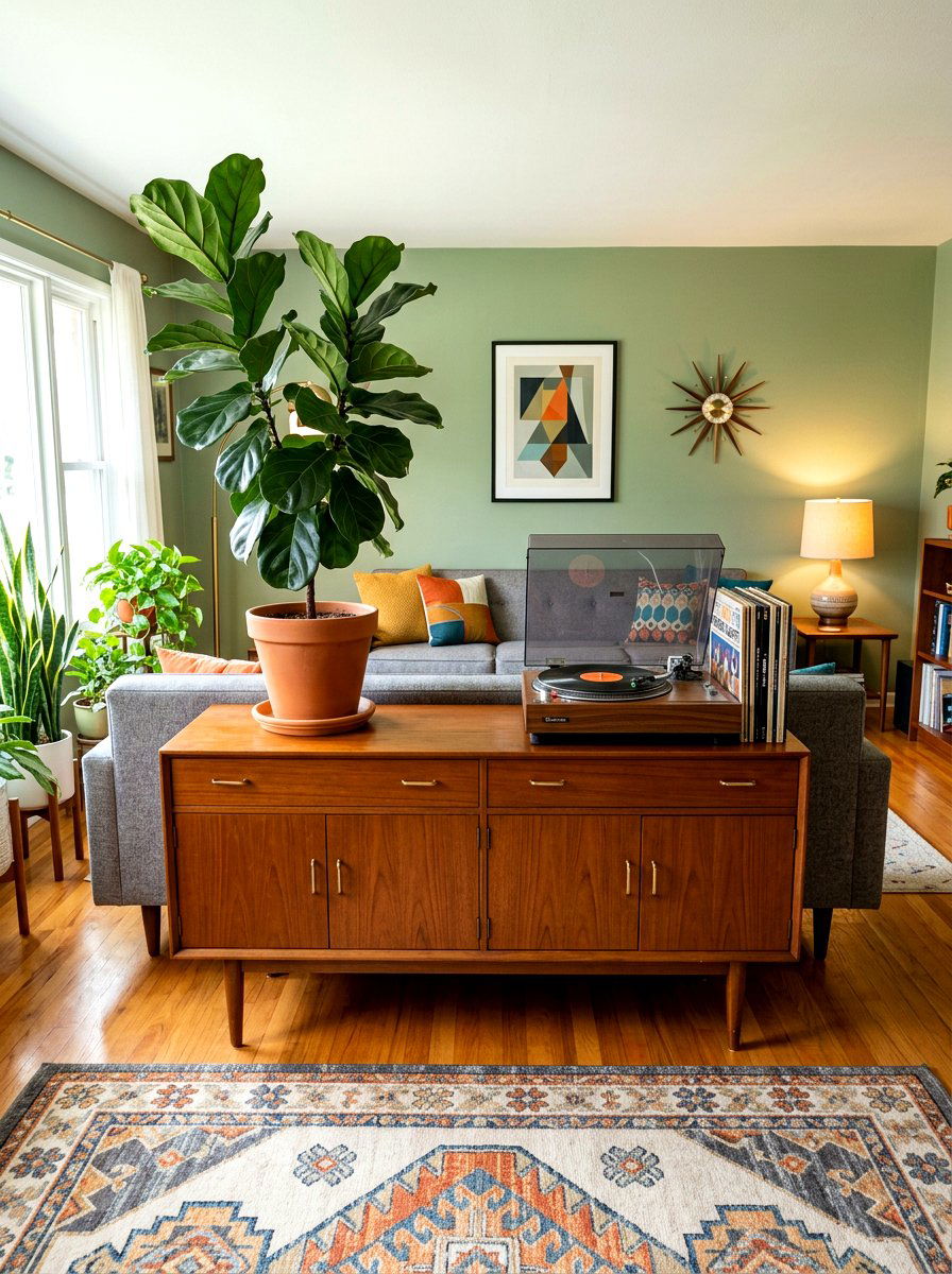 Mid Century Modern Plant Shelf - 30 houseplant shelf ideas