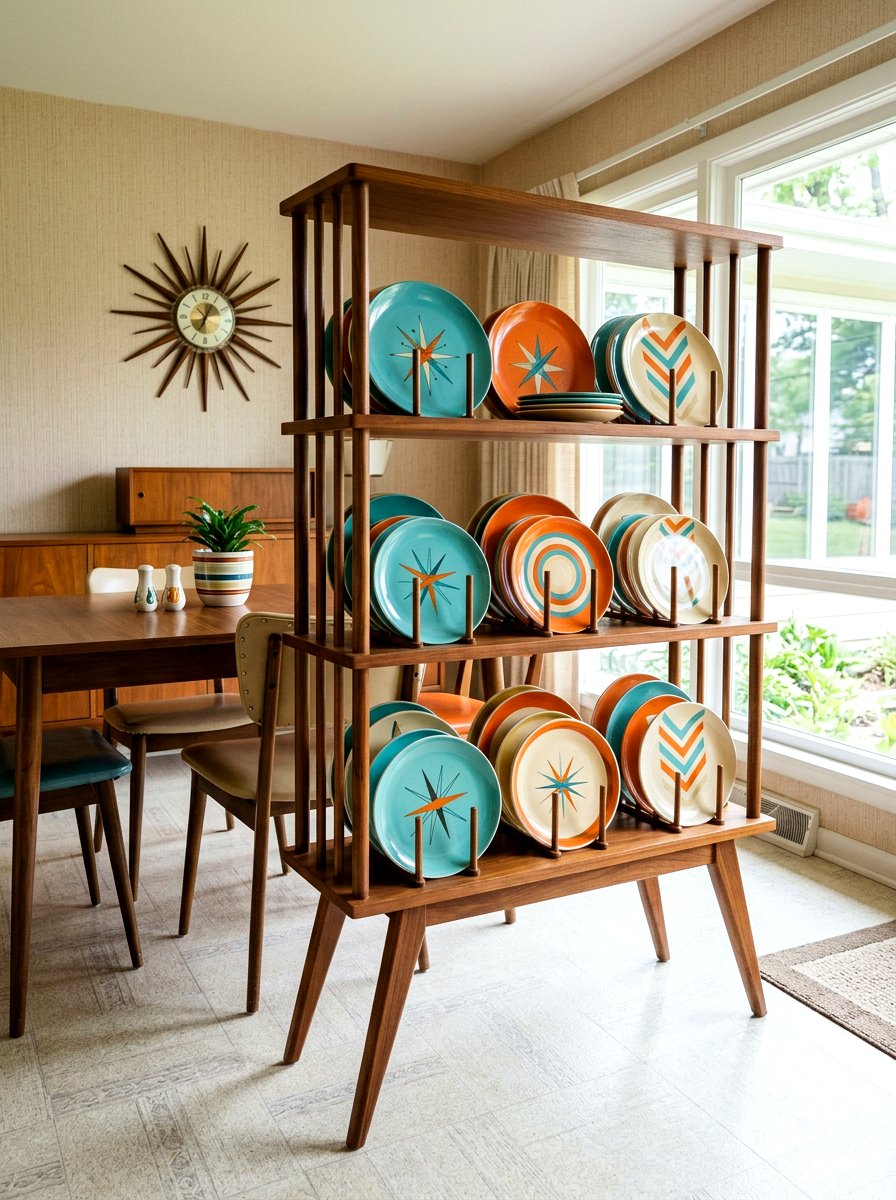 Mid Century Modern Plate Rack - 30 plate rack wall ideas