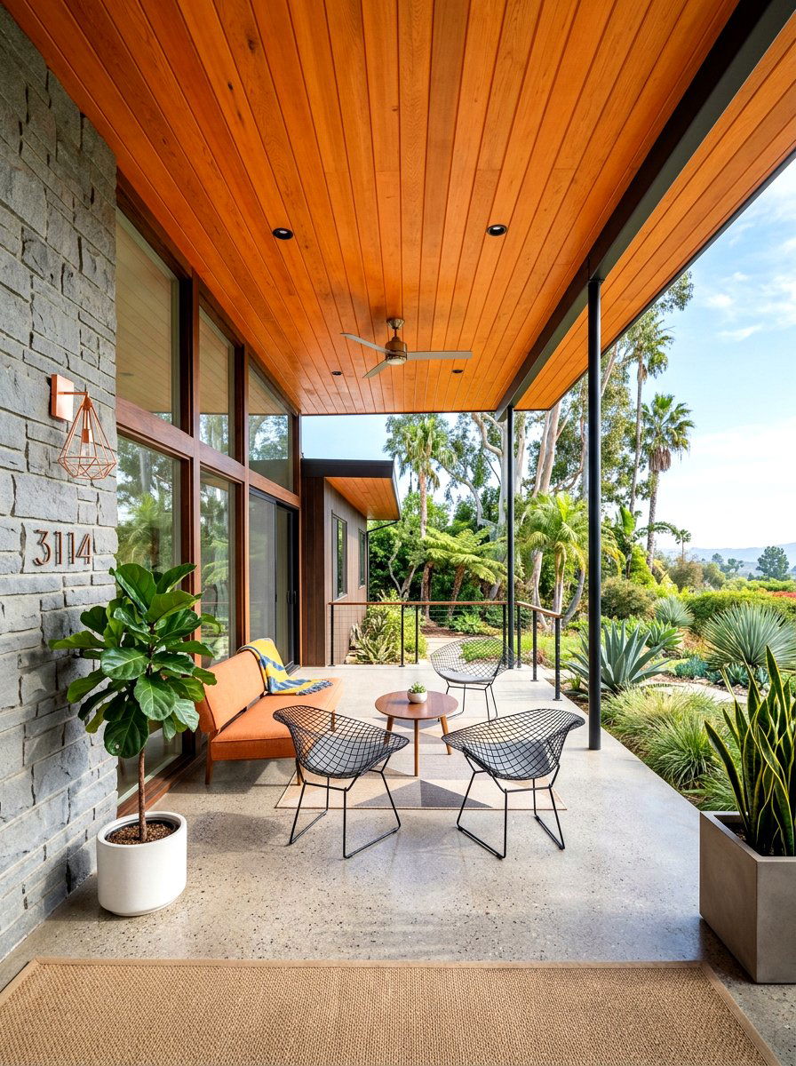 Mid Century Modern Porch - 30 porch extension ideas