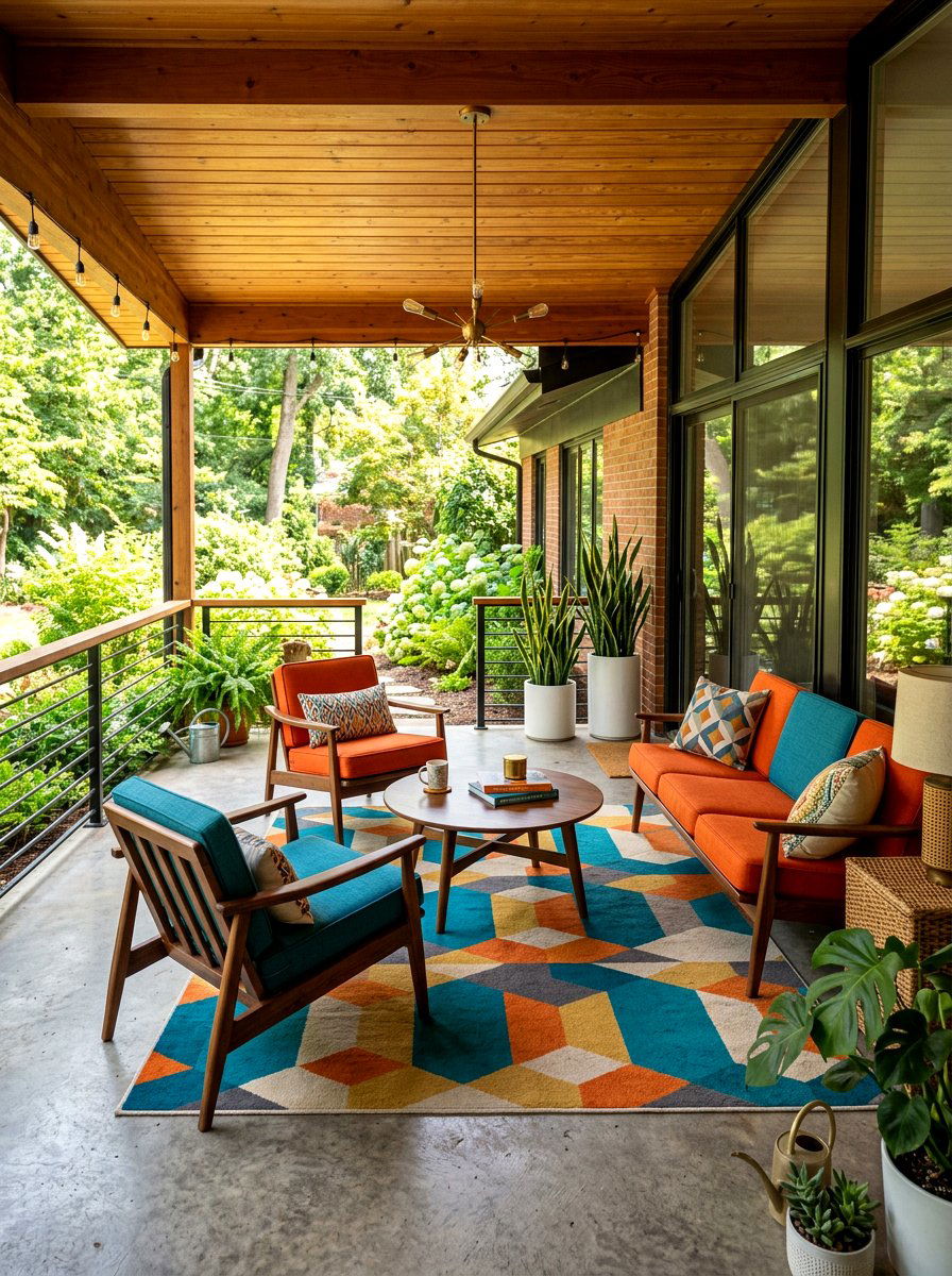 Mid Century Modern Porch - 30 summer front porch ideas