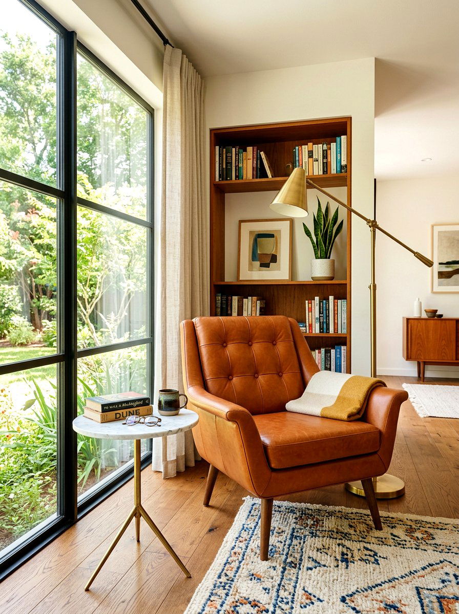 Mid Century Modern Reading Chair - 30 reading corner ideas