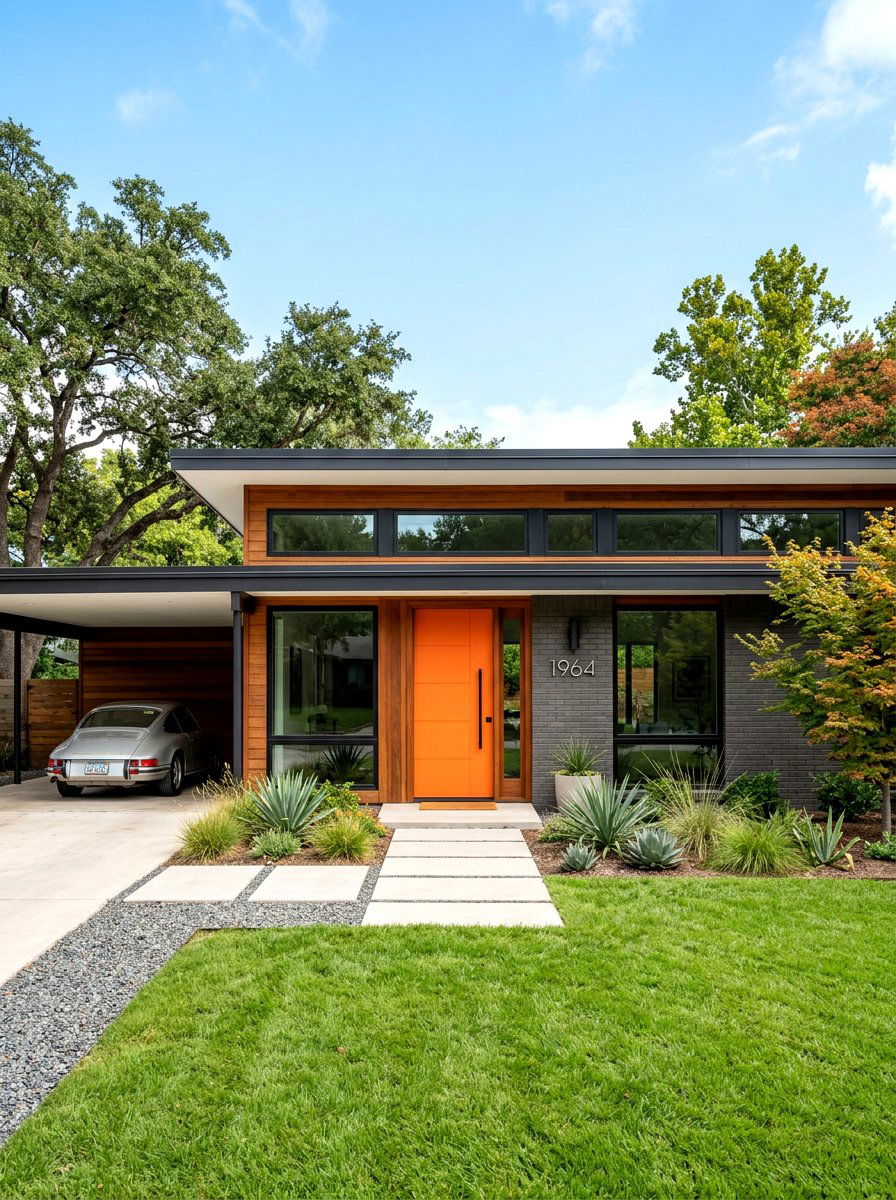 Mid Century Modern Renovation - 30 black bronze window exterior ideas