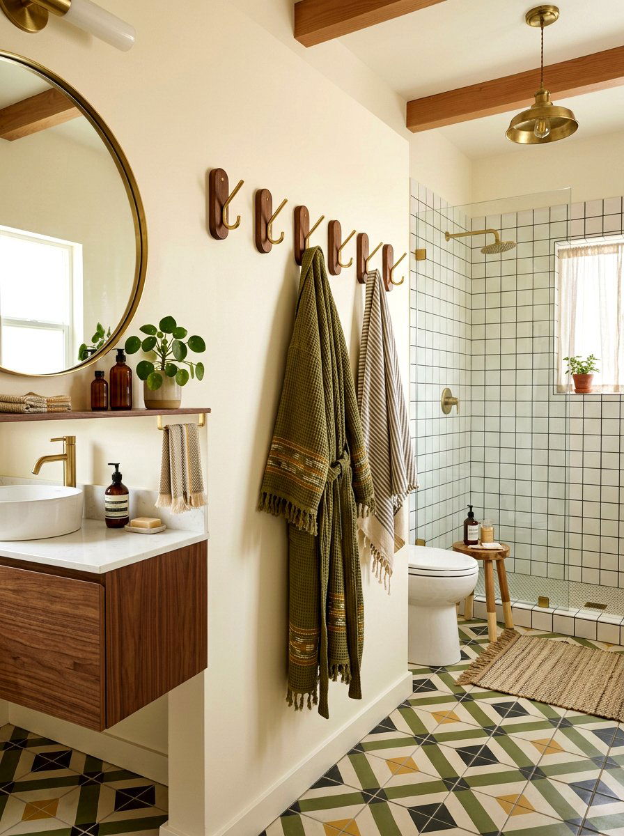 Mid Century Modern Robe Hook - 30 robe hook bathroom ideas