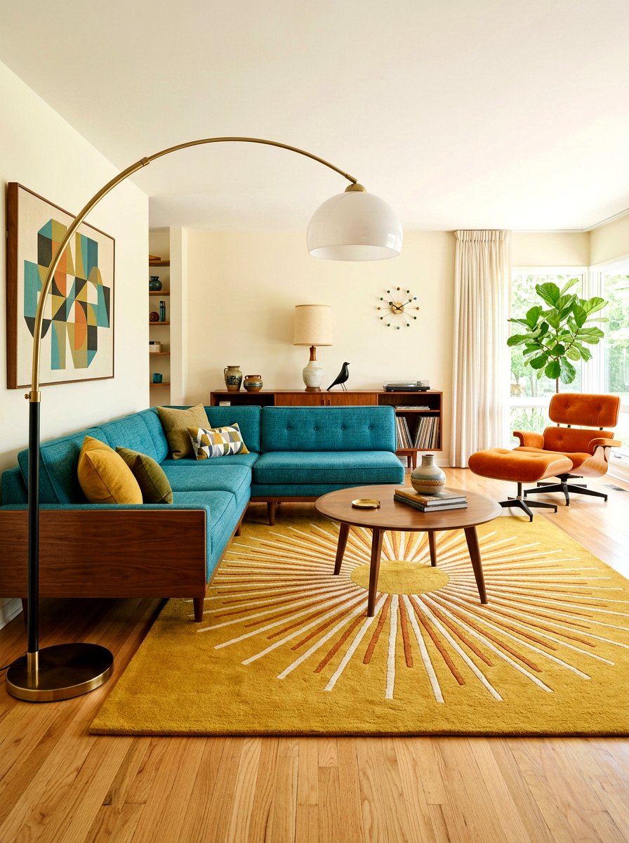 Mid Century Modern Rug Living Room - 30 living room rug ideas