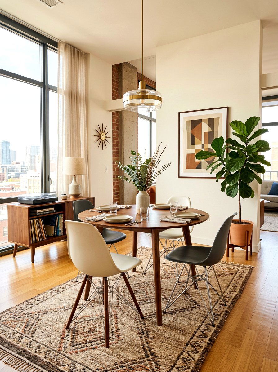 Mid Century Modern Set - 30 apartment breakfast nook ideas