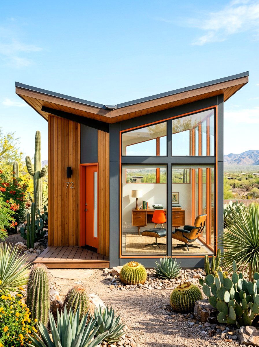 Mid Century Modern Shed - 30 office shed ideas