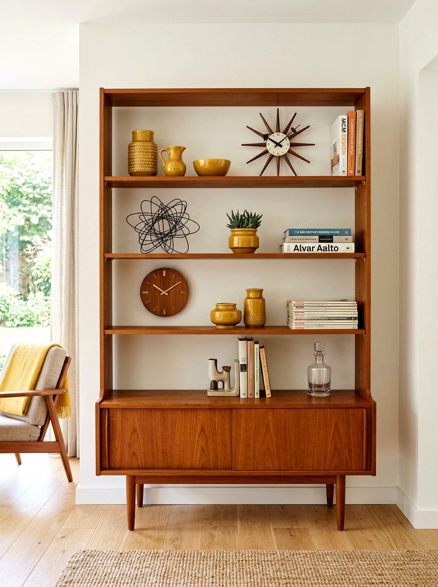 Mid Century Modern Shelves - 30 shelf styling for Instagram ideas
