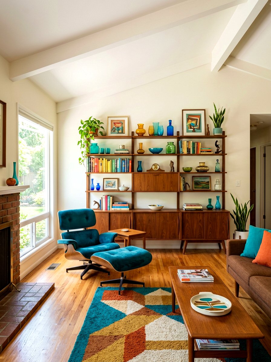 Mid Century Modern Shelving - 30 bookcase decor ideas