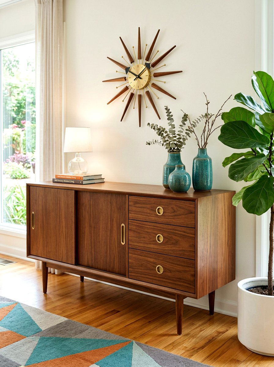 Mid Century Modern Sideboard - 30 buffet table decor ideas